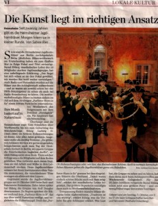 (00.00.2009) Leonberger Kreiszeitung. "Die Kunst liegt im richten Ansatz". (Bild anklicken)